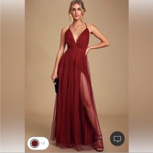 Lulús burgundy dress